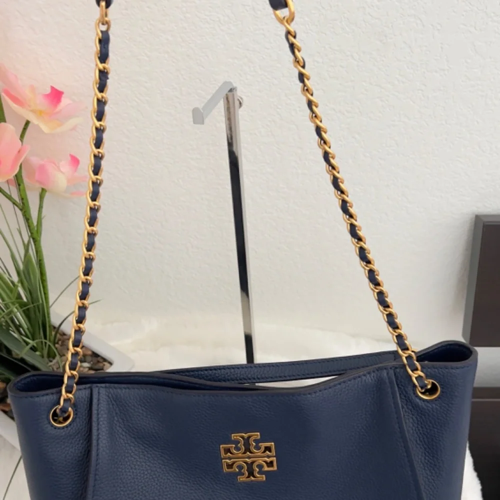 Tory Burch Britten Tote Royal Navy - Picture 5 of 9